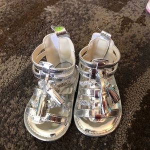 Silver sandals